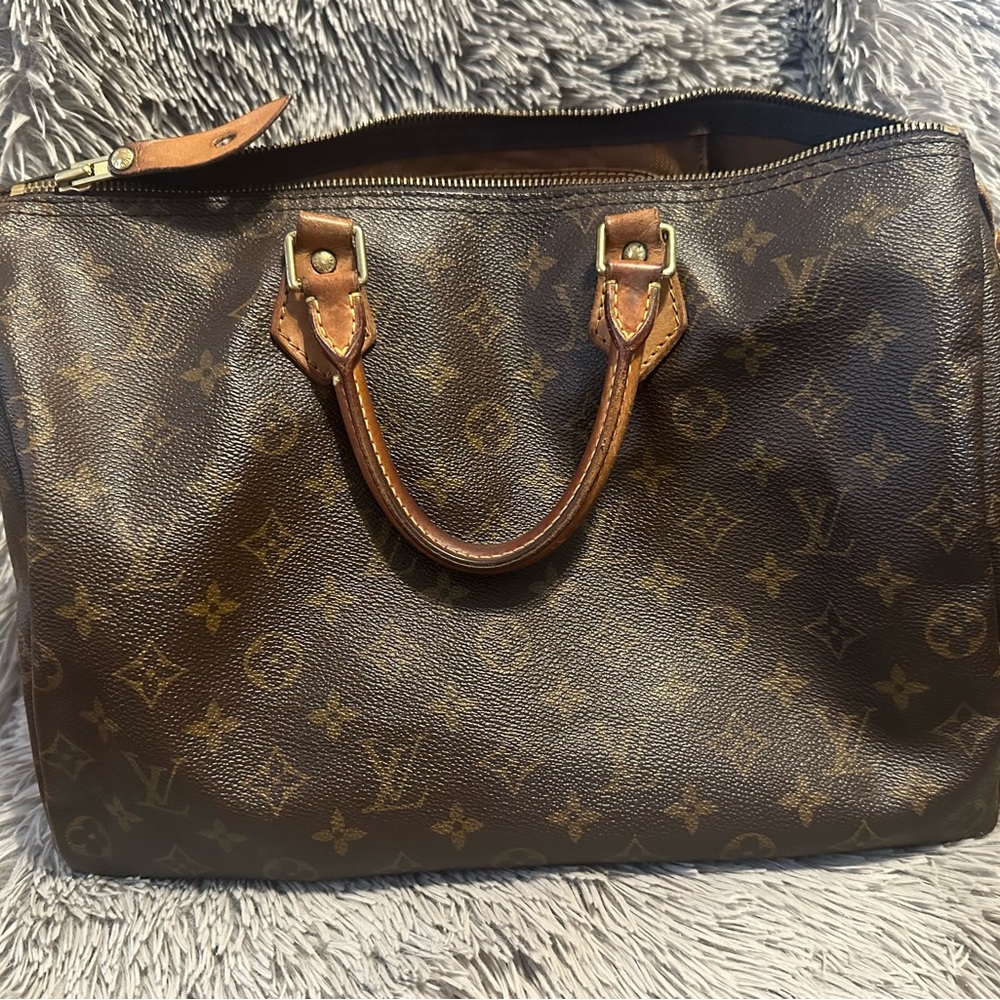 Authentic Louis Vuitton Monogram Speedy 35 Bag